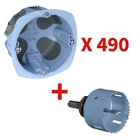 Schneider Multifix air - Kit boite point de centre DCL + fiche/douille E27  - Ø67mm - Réf : IMT35023