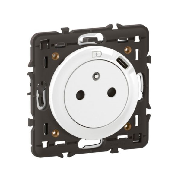 PRISE SURFACE AVEC PRISE USB TYPE-C CELIANE - BLANC