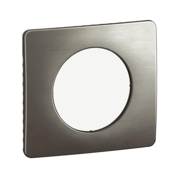 PLAQUE DE FINITION CELIANE 1 POSTE - ACIER SATINE