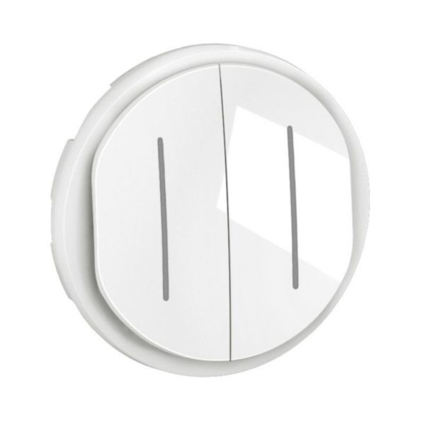 ENJOLIVEUR INTERRUPTEUR VA-ET-VIENT DOUBLE TEMOIN CELIANE - BLANC