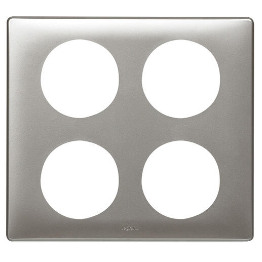 PLAQUE CELIANE METAL 2X2 POSTES - FINITION TITANE