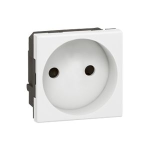 PRISE PROG MOSAÏC - 2P DROITE - 2 MOD - BLANC