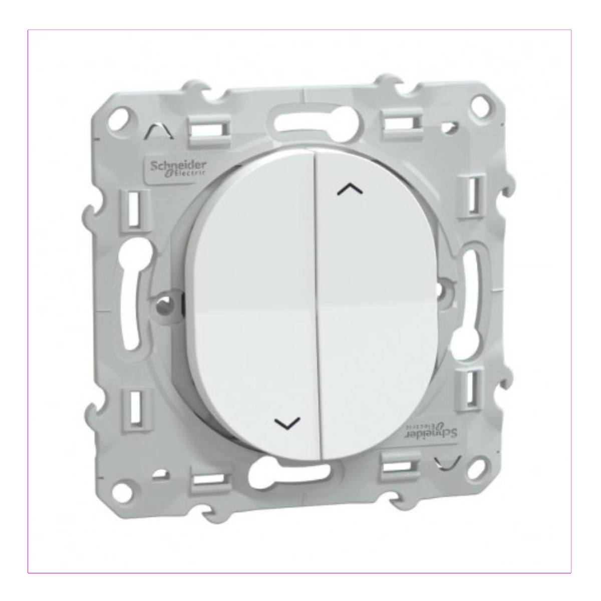 OVALIS - INTERRUPTEUR 2 BOUTONS POUR VOLET ROULANT - 6AX - BLANC