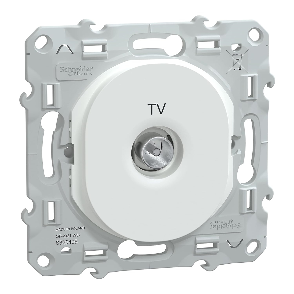 OVALIS - PRISE TV SIMPLE - BLANC