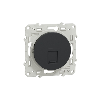 PRISE RJ45 GRADE1 TEL ANTHRACITE ODACE