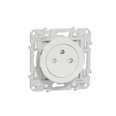 PRISE 2P+T AFFLEURANTE - BLANC ODACE