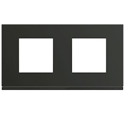 WXP0212 PLAQUE GALLERY PLASTIQUE PEINT 2 POSTES HORIZONTALE 71MM NIGHT