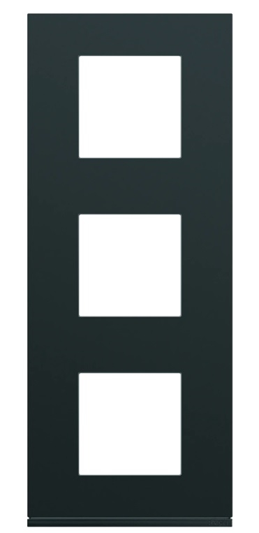 PLAQUE GALLERY PLASTIQUE PEINT 3 POSTES VERTICALE 71MM NIGHT