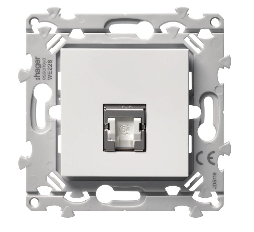 ESSENSYA PRISE RJ45 CATEGORIE 6A STP POUR GRADE 3 TV BLANC