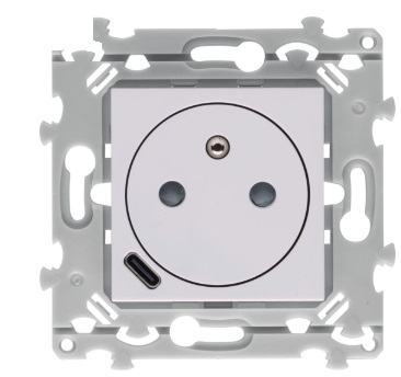 PRISE DE COURANT AFFLEURANTE + USB-C ESSENSYA ANTHRACITE