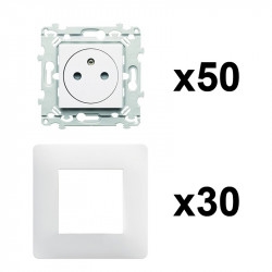 PACK 50 PRISES AFFLEURANTES ESSENSYA + 30 PLAQUES OFFERTES