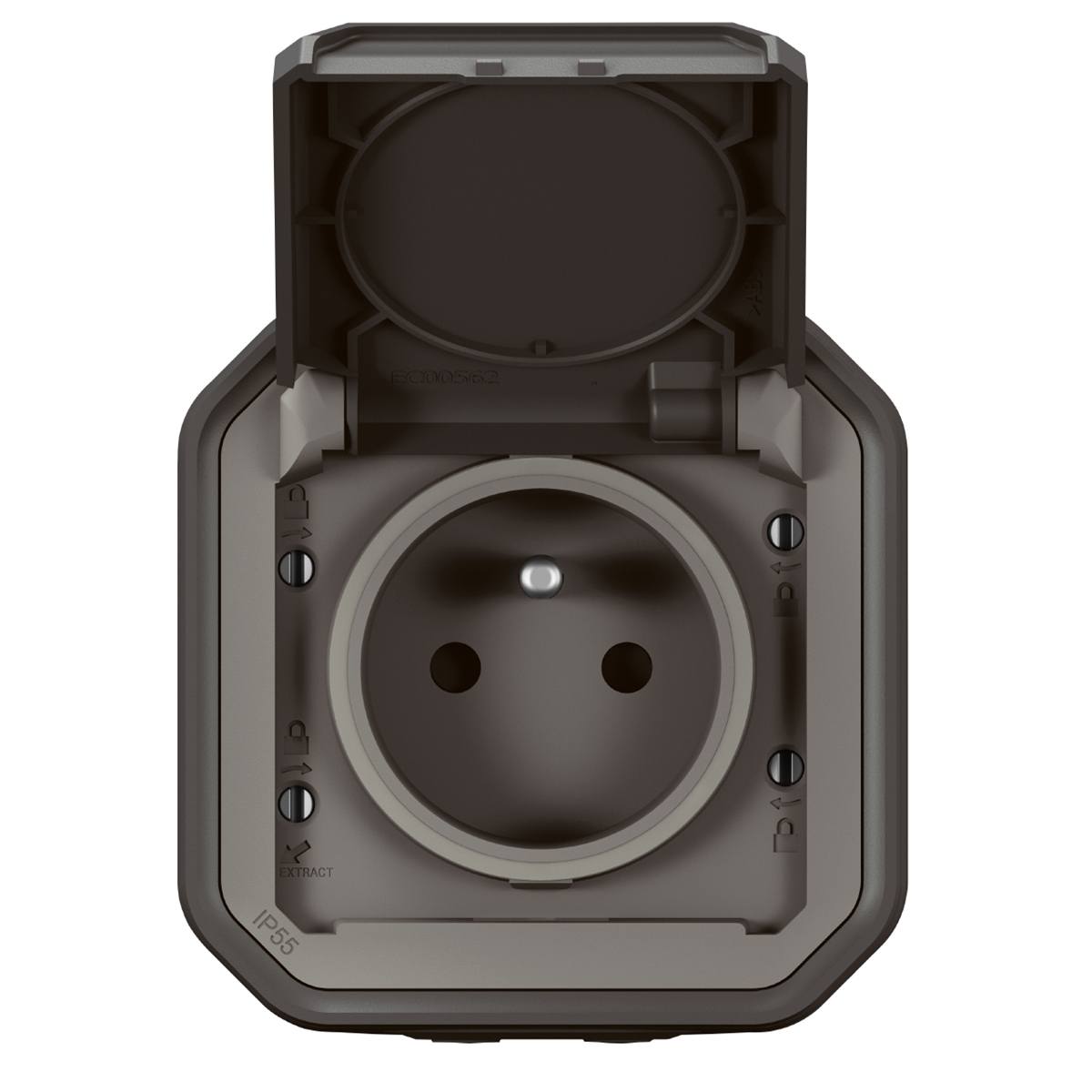 PRISE DE COURANT 2P+T PLEXO COMPLET SAILLIE ANTHRACITE