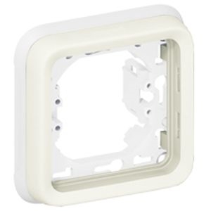 69692 PLAQUE + SUPPORT 1 POSTE BLANC