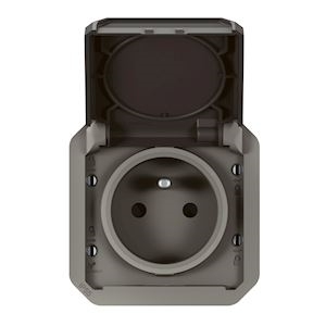 PRISE DE COURANT 2P+T PLEXO COMPOSABLE ANTHRACITE