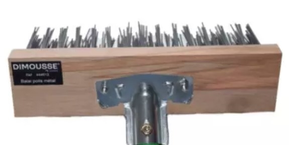 BALAIS POIL MÉTAL LARGEUR 30 CM SANS MANCHE