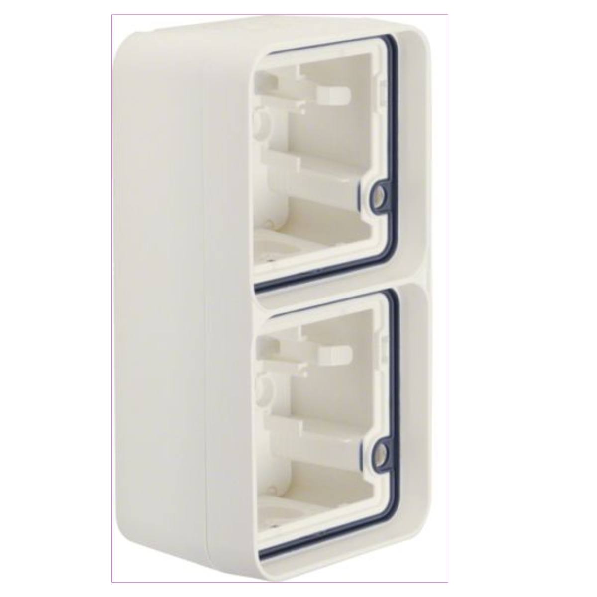 CUBYKO BOITE DOUBLE VERTICALE VIDE ASSOCIABLE BLANC IP55