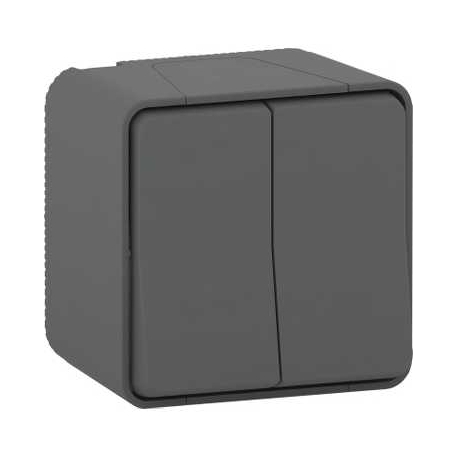 DOUBLE VA ET VIENT ETANCHE GRIS SAILLIE MUREVA STYL