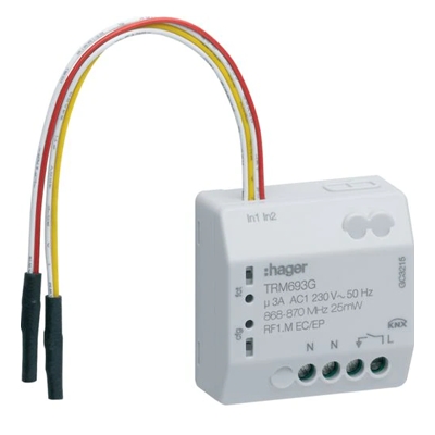 MODULE 1 SORTIE 3A 230V + 2 ENTREES KNX RADIO