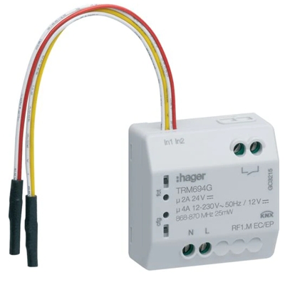 MODULE 1 SORTIE LDP 4A + 2 ENTREES KNX RADIO TRM694G