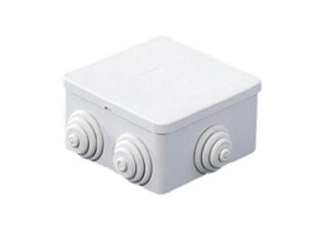 BOITE DERIVATION ETANCHE AVEC PASSE-FIL CARRE 80X80MM