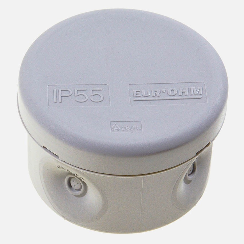 BOITE ETANCHE IP55 RONDE D60X40 650° ENT DIR