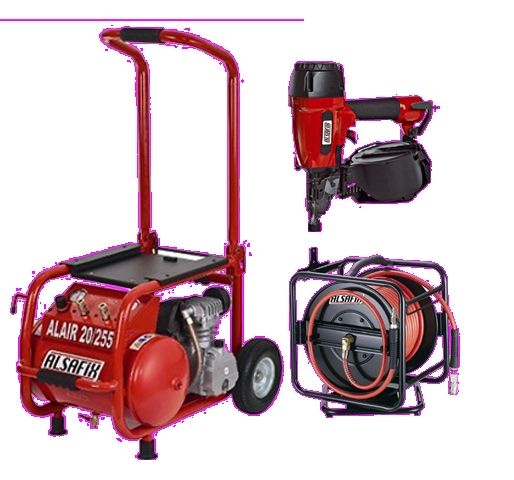 CLOUEUR + COMPRESSEUR + ENROULEUR C28/70PI