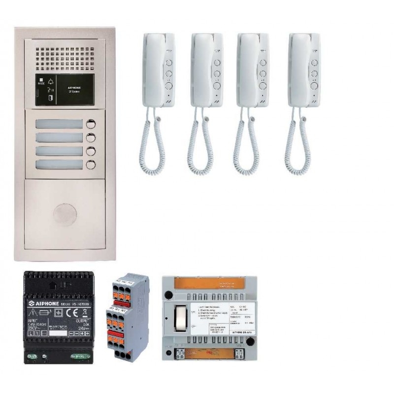 GTA4E PACK 4 BP ENCASTRE AVEC MODULE POUR T25/VIGIK