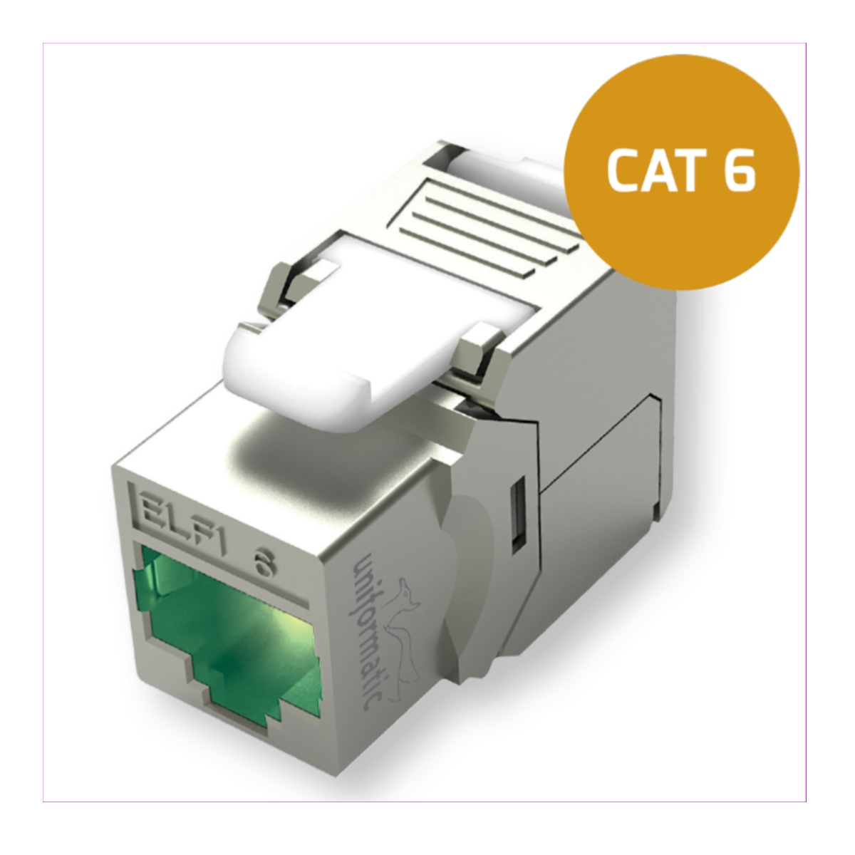 EMBASE RJ45 A REPERAGE LUMINEUX ELFI CAT 6A FTP AUTODENUDANT PACK DE 8