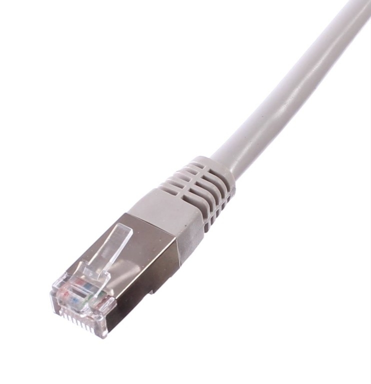 CORDON RJ45 CAT 6A BLINDE SFTP LSZH GRIS 0.5 METRE