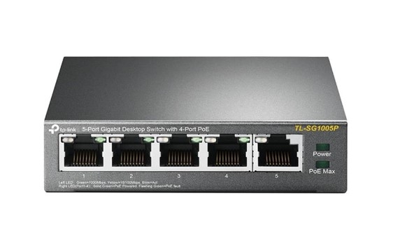 SWITCH ETHERNET POE 5 PORTS GIGABIT DONT 4 POE 56W TP-LINK TL-SG1005P