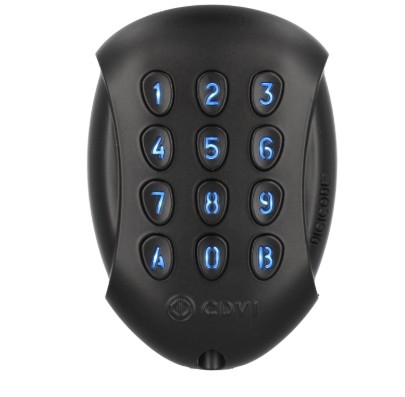 CLAVIER DIGICODE NOIR MAT RETRO-ECLAIRE ET ELECTRONIQUE DEPORTEE AVEC BLUETOOTH