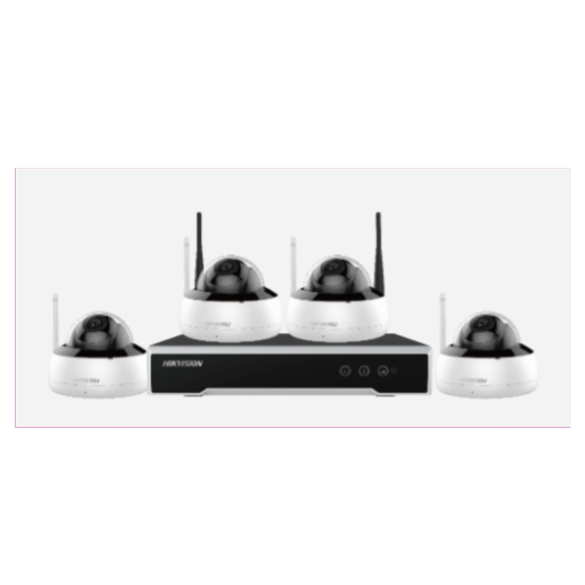 KIT VIDEO WIFI, 4 DÔMES 2MP 1 NVR 4 VOIES DDR 1TO