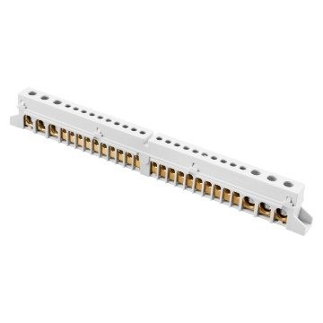 BORNIER ISOLEE 8 MODULES POUR COFFRETS ET TABLEAUX