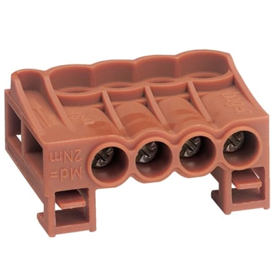 BORNES D'ARRIVEE A CAGE PHASE 4X25MM2