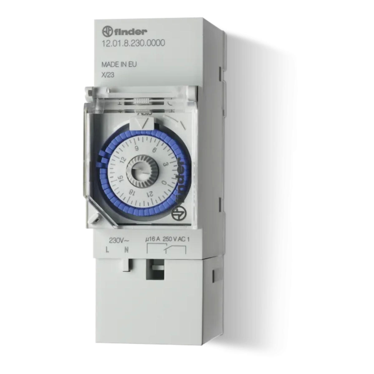 HORLOGE JOURNALIERE MECANIQUE 1 INVERSEUR 16A 230V AC, AVEC RESERVE DE MARCHE