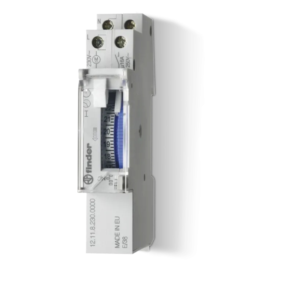 HORLOGE JOURNALIERE MECANIQUE 1NO 16A 230V AC, AVEC RESERVE DE MARCHE