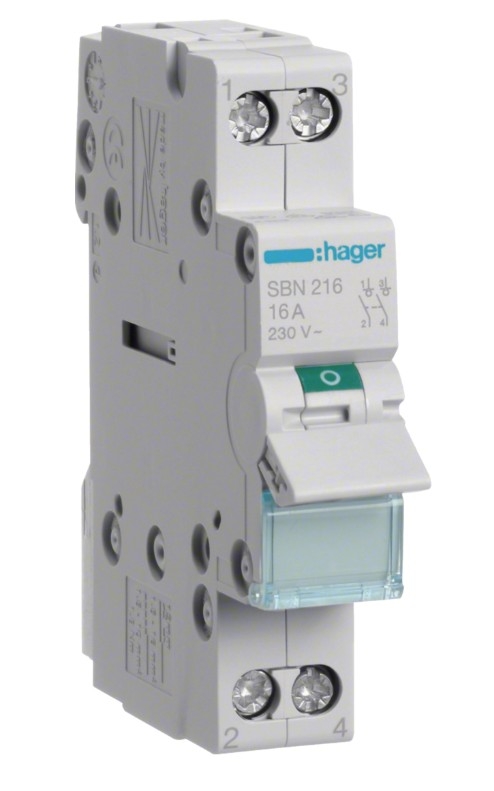 INTERRUPTEUR MODULAIRE 2 POLES 16A