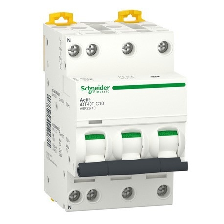 DISJONCTEUR ACTI 9 IDT40T TRI+NEUTRE 6KA COURBE C