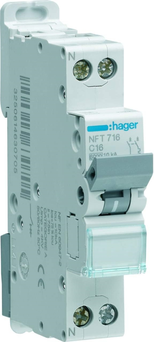 DISJONCTEUR 6/10KA COURBE C BIPOLAIRE