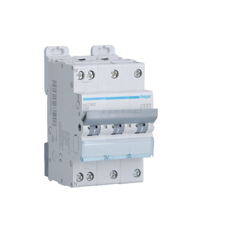 DISJONCTEUR 10KA COURBE D 3PP TRIPOLAIRE + NEUTRE 32A