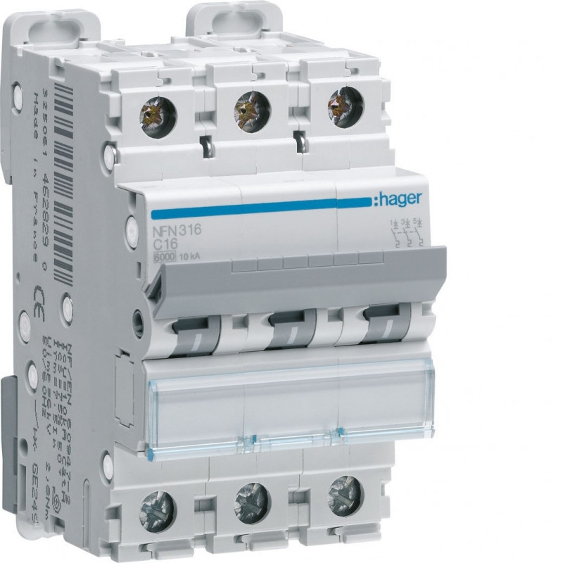 DISJONCTEUR 10KA COURBE D 3PP TRIPOLAIRE 63A