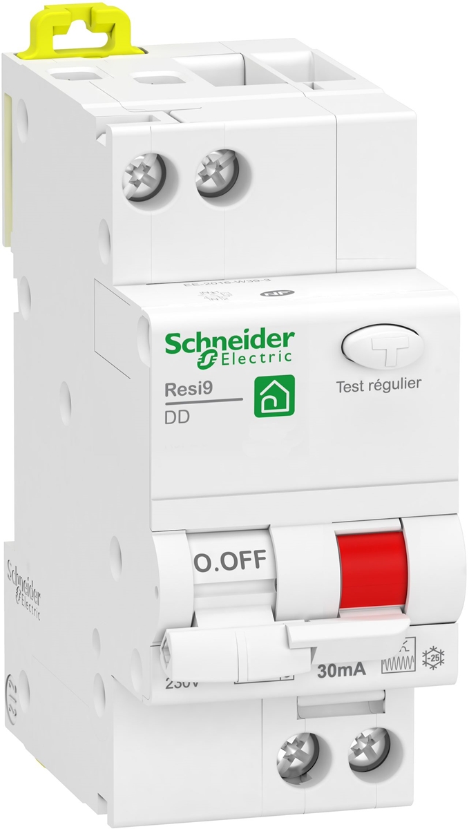 RESI9 - DISJONCTEUR DIFFERENTIEL - 1P+N - 25A - 30MA - COURBE C - TYPE FSI