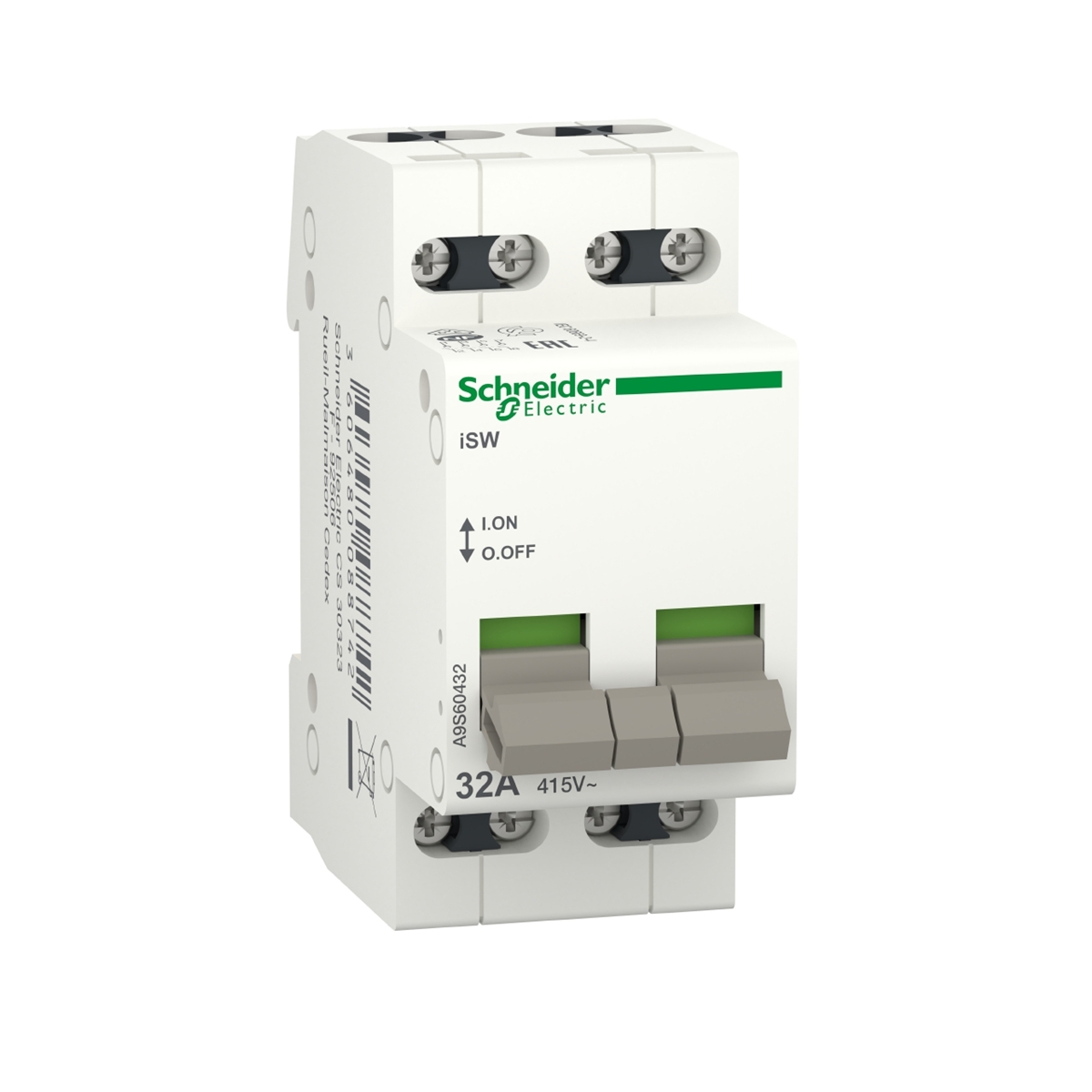 INTERRUPTEUR TETRAPOLAIRE 32A 415V SANS VOYANT MERLIN