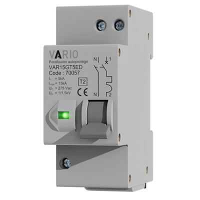 PARAFOUDRE MODULAIRE AUTOP 2P 15KA 275V