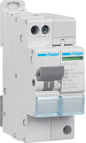 PARAFOUDRE 2P AUTO-PROTÉGÉ 15KA VOYANT