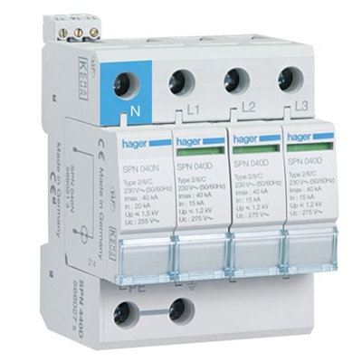 PARAFOUDRE MOYENNE PUISSANCE 3P+N 40KA SANS RESERVE