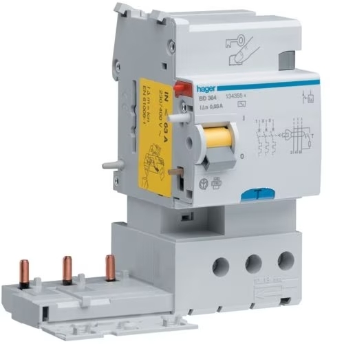 BLOC DIFFERENTIEL TRIPOLAIRE 3P.P 30MA 63A INS