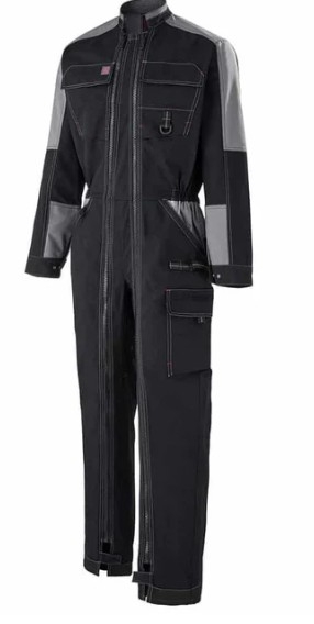 COMBINAISON DE TRAVAIL DOUBLE ZIP T/1.S CHARCOAL/NOIR 2283