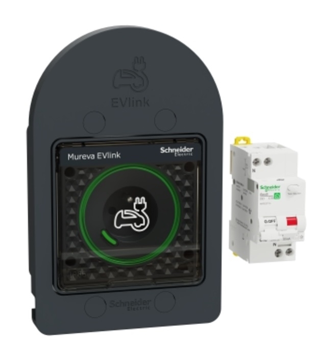 KIT MUREVA EVLINK - PROTECTION + PRISE COURANT 2P+T RENFORCEE VE IP66 IK08 GRIS