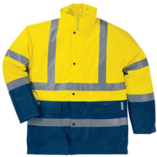 PARKA HAUTE VISIBILITÉ STRADA 2 JAUNE FLUO / BLEU MARINE